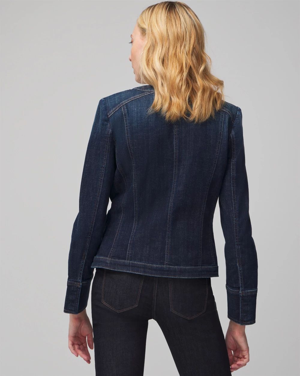 WHBM Stylist Denim Chain Jacket